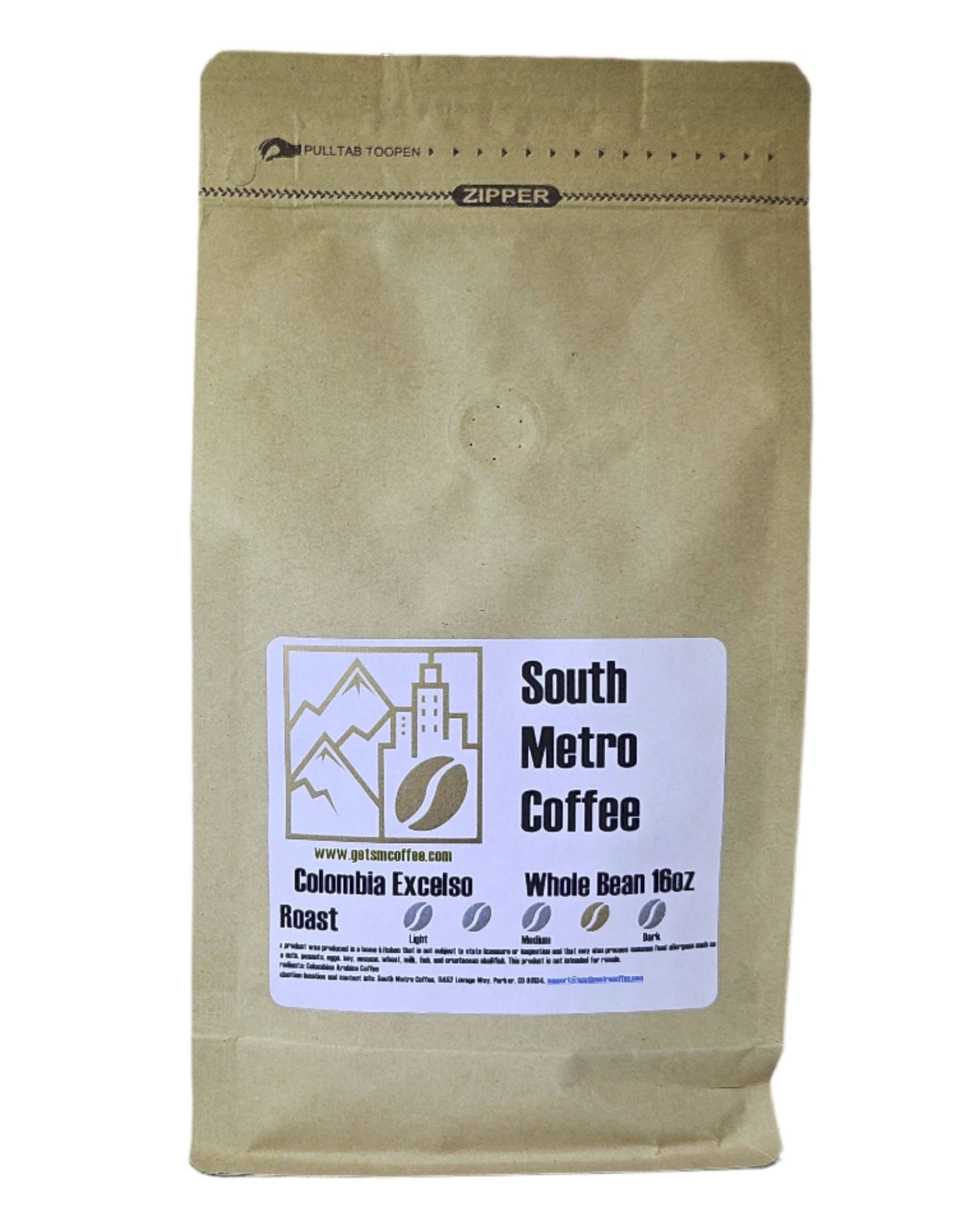 One pound bag of fresh roasted coffee